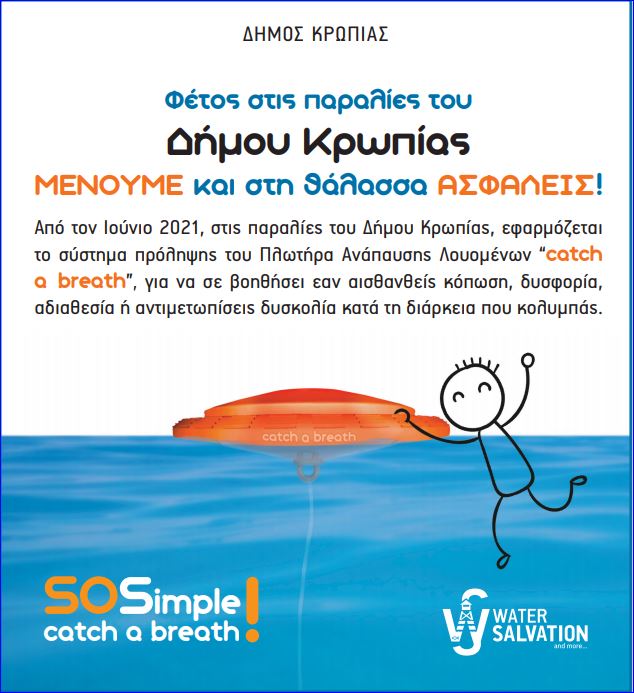 Read more about the article Θαλάσσιοι  πλωτήρες  τοποθετούνται σε παραλίες του Δήμου Κρωπίας